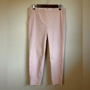 Theory pink cropped pull on trousers Sz8
